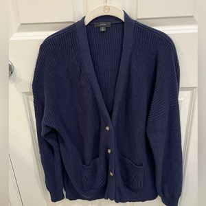 J. Crew Women’s Oversized Chunky Cardigan - Navy Blue - Size Small prev. worn.